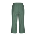 thumbnail image 5 of LADIGASU Womens Casual Color Elastic Loose Pants Capris With Pocket, 5 of 6