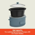 thumbnail image 2 of bella 6 Qt Digital Programmable Slow Cooker with Ceramic Nonstick Coating, Adjustable Temperature & Cooking Time, Dishwasher Safe Pot & Tempered Glass Lid, Surf, 2 of 8