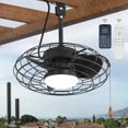 thumbnail image 1 of Ventilador de Techo ZMISHIBO Impermeable con Control Remoto y App, Negro, 1 of 7