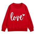 thumbnail image 4 of Otqutp Girls Oversized Sweatshirt Cute Heart Print Sweater Preppy Valentines Day Pullover Teens Long Sleeve Crew Neck Shirts, 4 of 9