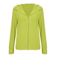 thumbnail image 6 of Womens Sun Protection Hoodie Zip Up Long Sleeve Lightweight Summer Outdoor Jacket With Pockets, 6 of 9