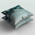 thumbnail image 2 of Turquoise Green Teal Blue Pine Leaves Merry Christmas Quotes Green and White Gradient Set of 2 Throw Pillow Covers Cushion Cases Home Office Sofa Hidden Zipper Pillowcase 16x16 Inches, 2 of 3