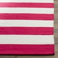 thumbnail image 3 of SAFAVIEH Montauk Saranna Striped Cotton Area Rug, Red/Ivory, 5' x 8', 3 of 6