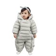 thumbnail image 2 of Ruyang Toddler Puffer Snow Pants Baby Boys Girls Winter Warm Snowsuit Zip Up Quilted Down Overalls Windproof Ski Bibs Outfit, 2 of 4