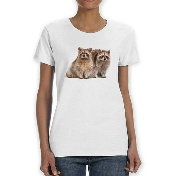 Two Red Raccoons T-Shirt Women -Image by Shutterstock, Female XX-Large
