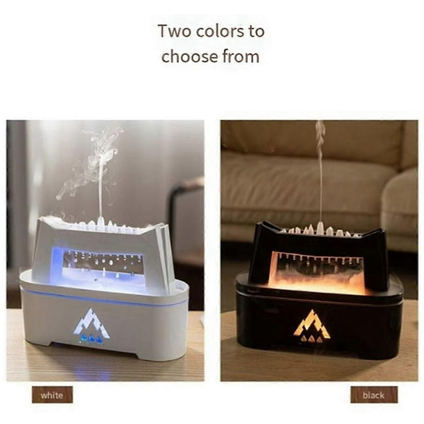 Simulation Raindrop Flame Aromatherapy Air Humidifier Essential Oil Diffuser for Home Diffusor Black EU Plug