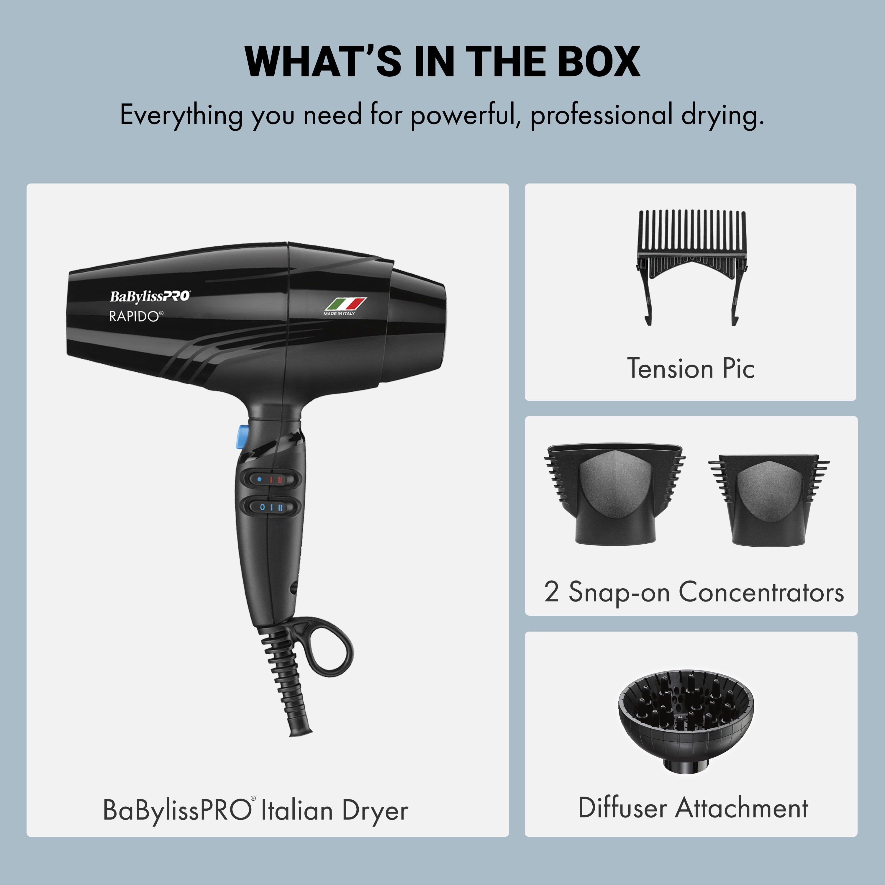 BaBylissPRO® Rapido® Dryer (BLACK)