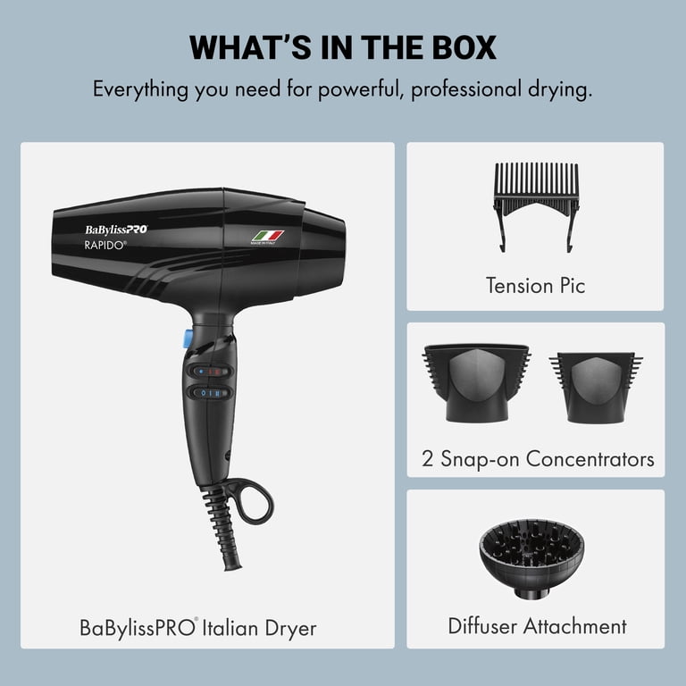 BaBylissPRO® Rapido® Dryer (BLACK) - Walmart.com