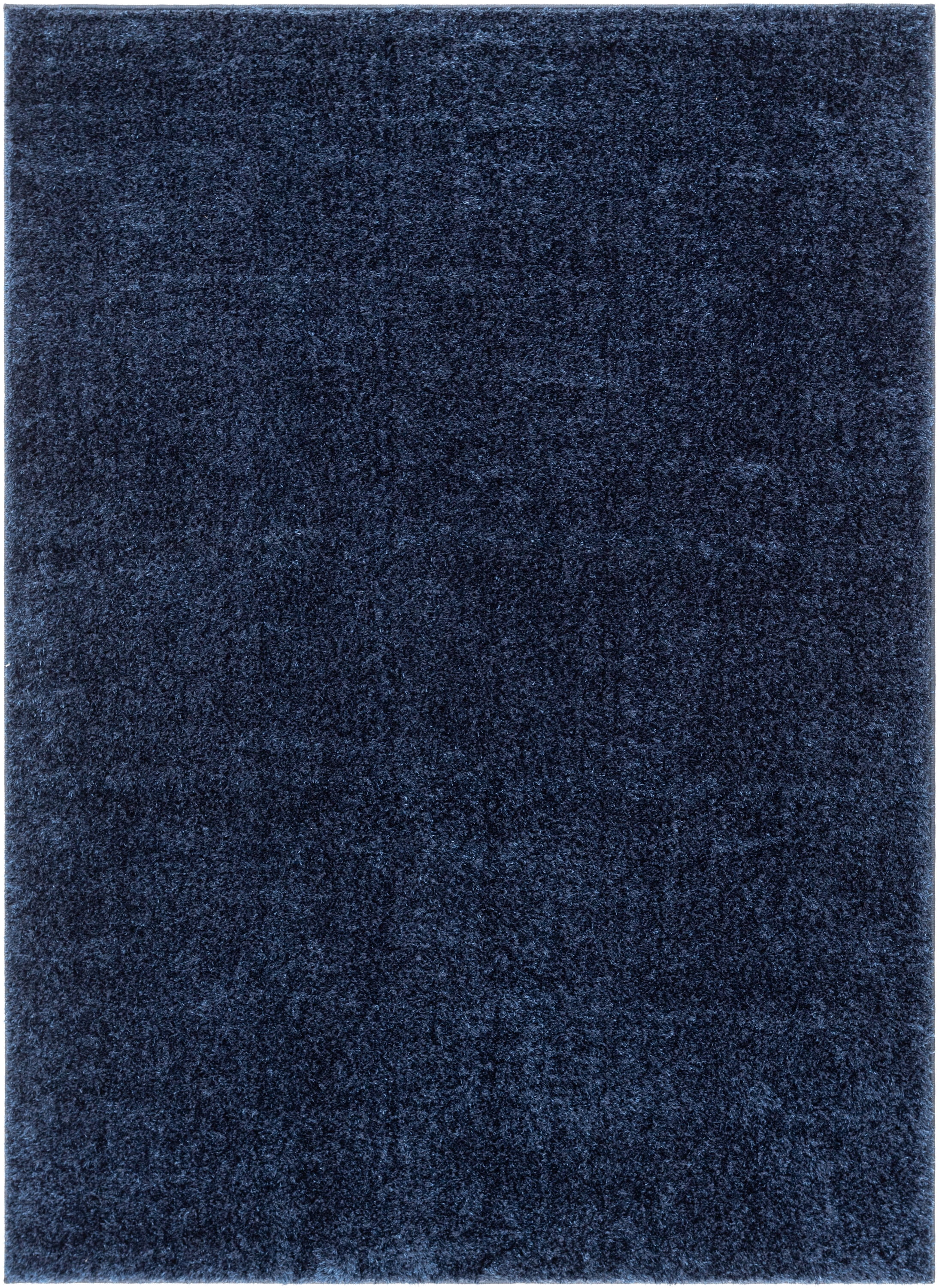 Well Woven Rainbow Chroma Glam SolidTwo-Tone Soft Shimmer Pile Indigo Blue Shag 7'10" x 9'10" Area Rug