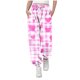 thumbnail image 1 of Pantalones largos para niños y niñas con estampado de cintura elástica y cordón con bolsillo, pantalones largos de cintura alta, pantalones de algodón para niña, 1 of 4