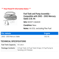 thumbnail image 2 of Fuel Tank and Pump Assembly - Compatible with 2002 - 2003 Mercury Sable 3.0L V6, 2 of 2