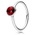 thumbnail image 4 of Ring July Droplet w/Flower Dome-Cut Birthstone Synthetic Ruby Ring sz 48 191012SRU-48, 4 of 4