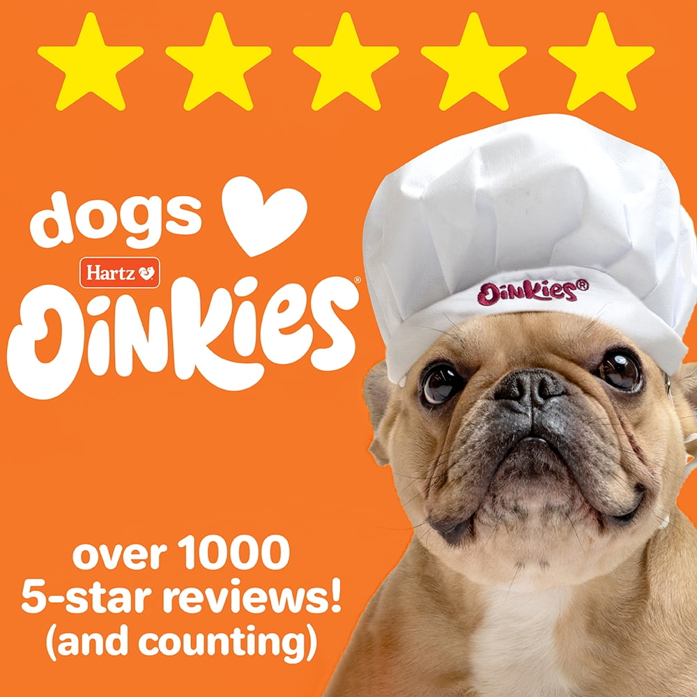 Hartz Oinkies Chickentastic Tender Twirls + Collagen Dog Treats, 9.5 oz (20 Count)