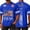 Blue, variant on Men's 4th of July USA Flag Football Jersey Memorial Day 250 Anniversary Red White Blue American Patriotic Shirt