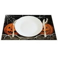 thumbnail image 4 of MIZHONA Halloween Placemats Set of 4,Fall Pumpkins Linen Table Mats for Table Decorations 12x18 in, 4 of 4