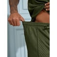 thumbnail image 5 of Colsmile Men's 2-Piece Summer Outfit Set - Textured Quarter-Zip Polo Shirt & Drawstring Shorts, Casual Vacation Summer Set, 5 of 10