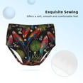 Girls Underwear Stretch Moisture, Artistic Cute Parrot Plant Flower