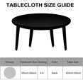 thumbnail image 4 of BQHAGFTE Round Vinyl Fitted Tablecloth Waterproof Elastic Protector 29-36 Inch x 29-36 Inch Black PVC Tablecloth, 4 of 7