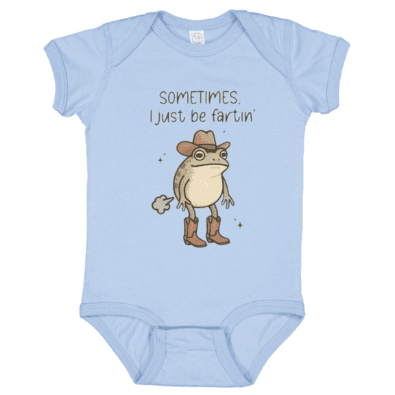 Bubvorie Sometimes I Just Be Fartin Baby Bodysuit, Funny Frog Infant Shirt, Cute Newborn Baby Gift for Boys and Girls