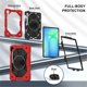 thumbnail image 3 of Funda Resistente a Golpes para Samsung Galaxy Tab S10 FE, Galaxy Tab S9 FE, Galaxy Tab S9, Funda Protectora de Silicona Anti-caída + Capa de PC con Asa Giratoria de 360°, Correa para el Hombro, Rojo, 3 of 9