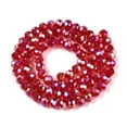 thumbnail image 3 of Electroplate Glass Beads Strands AB color Plated Faceted Rondelle Red 6x5mm Hole: 1mm 80~85pcs/strand 38~40cm, 3 of 3