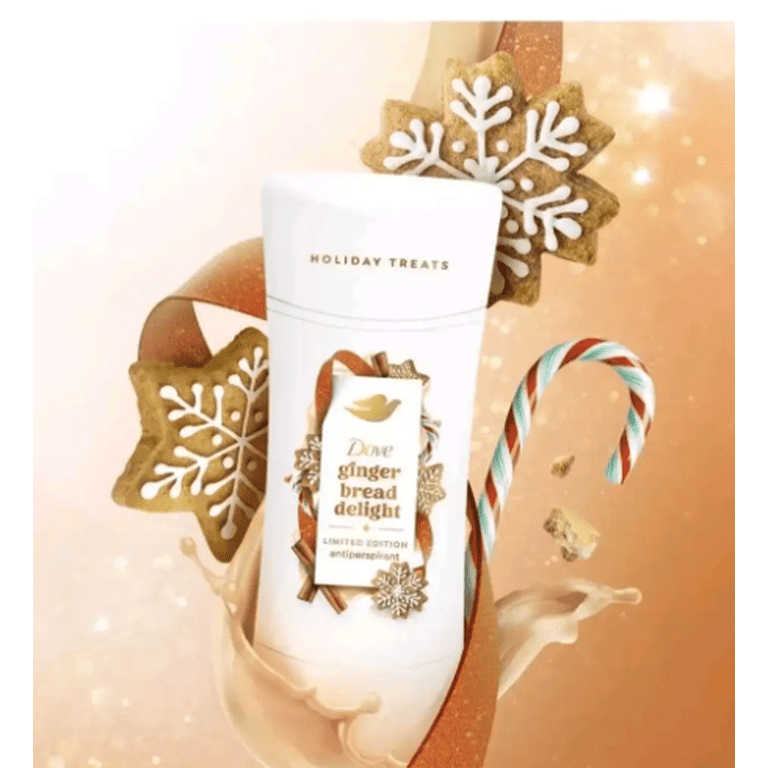 Dove Beauty Limited Edition Holiday Treat Antiperspirant Deodorant - Travel Size - Gingerbread Delight - 2.6oz