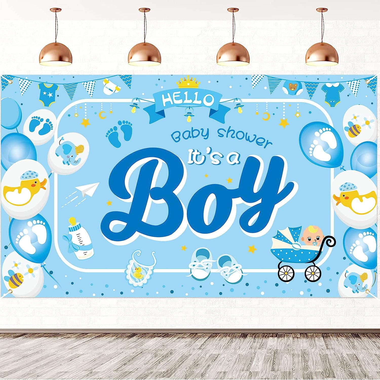 Sweet Baby Co. Classic Winnie the Pooh Baby Shower Decorations  for Girl or Boy with Vintage Welcome Sign Party Decoration Cupcake Toppers  Pooh Bear Backdrop Balloons Bumble Bee Honey Comb Sash