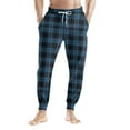 thumbnail image 2 of GrmtClth Men's Pajama Pants Lightweight Lounge Plaid Jogger Sleep Pants Comfy Classic Pjs Bottoms with Drawstring & Pockets Dark Blue XXXL, 2 of 8