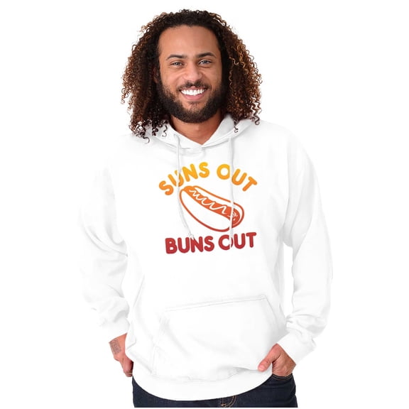 Suns Buns Out Summer Vacation Pun Hoodie Sweatshirt Women Men Brisco Brands M