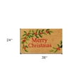 thumbnail image 3 of HomeRoots 555289 24 x 36 in. Natural Red & Green Coir Merry Christmas Outdoor Door Mat, 3 of 3