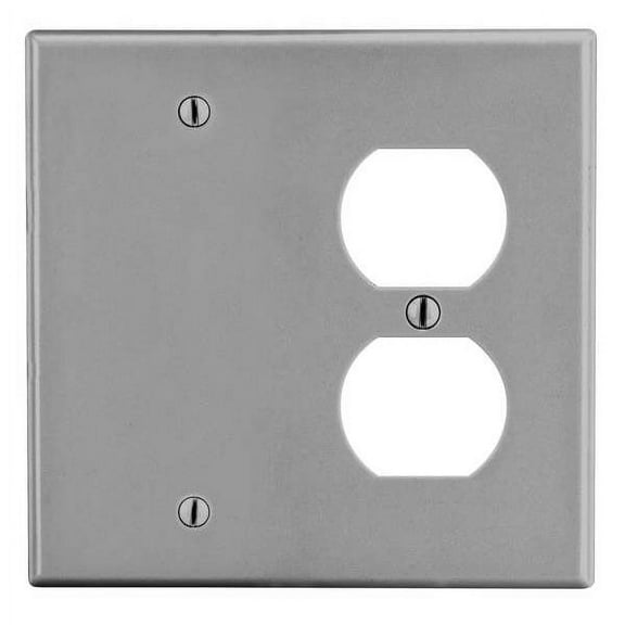 Hubbell Wiring Device-Kellems Blank Wall Plate,Gray P138GY