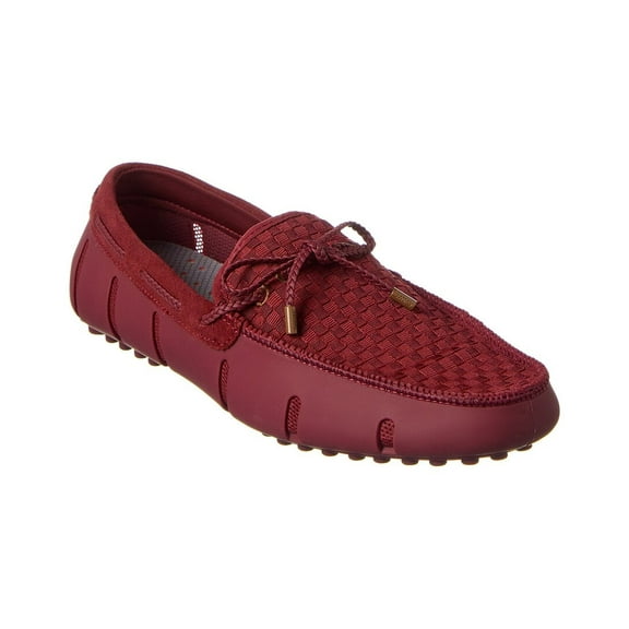 SWIMS The Woven Suede-Trim Driver, 9.5, Red