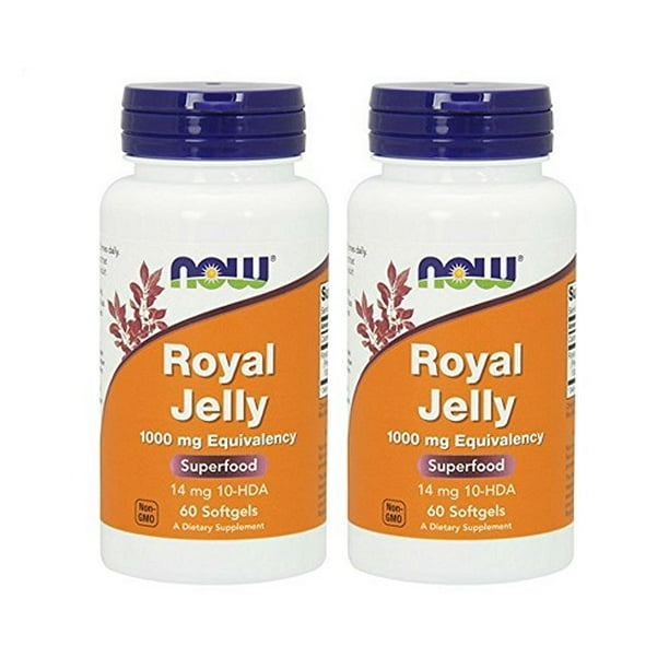 Now Foods Royal Jelly 1000 mg 60 Softgels (Pack of 2)