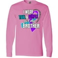 thumbnail image 3 of Inktastic Suicide Prevention I Wear Teal and Purple for My Brother Long Sleeve T-Shirt, 3 of 5