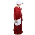 thumbnail image 3 of HPO Adult Womens Handmaid's Tale Costume Set - Hooded Robe, Bonnet, Halloween Bags. Cosplay Costumes, 3 of 7