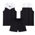 thumbnail image 4 of XINXIAOO Basketball Sets Quick Dry Black Sleeveless T Shirts and Shorts Team Uniforms for Men/Women/Youth 17-18 Years, 4 of 6