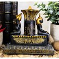thumbnail image 1 of Ebros Bougeoir Pilier Noir et Or Assis Isis et Osiris, 1 of 7