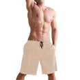 thumbnail image 5 of Peach Solid Color Background Large Size Men's Lightweight Beach Shorts with Mesh Lining, Quick Dry, 5 of 8