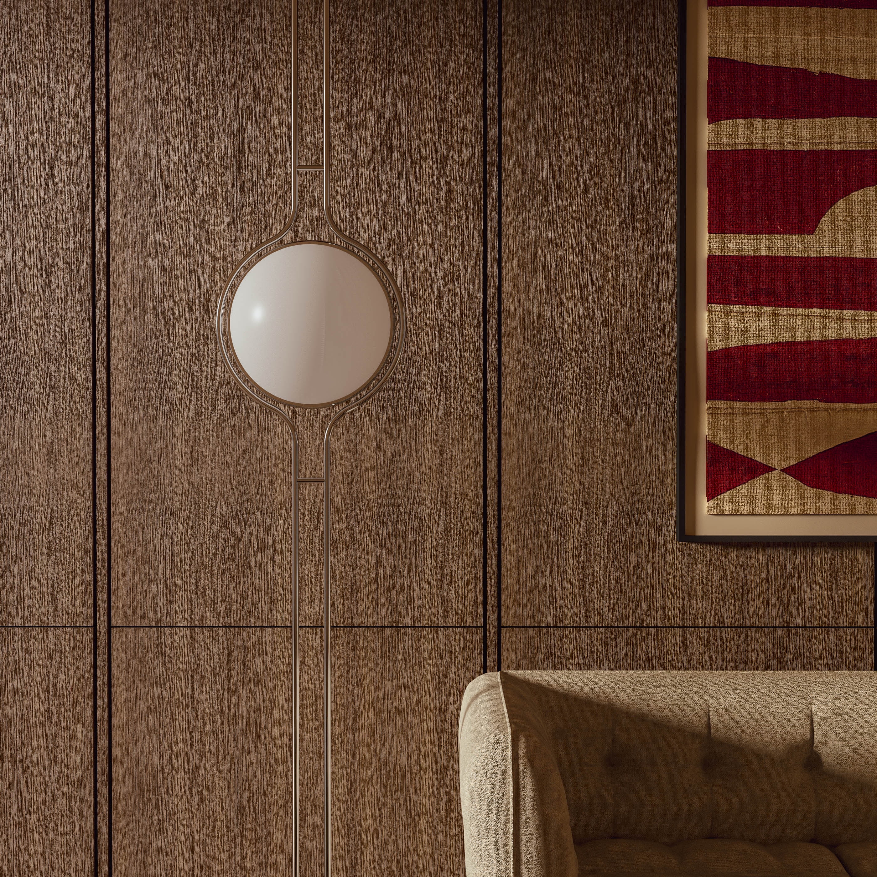 Ozarke Modern 1 Globe Floor to Ceiling Light Metal Acrylic Ball Modern Lighting for Living Room, Home Office, Home Decor Ceiling Floor Lamp - Warm 3000K
