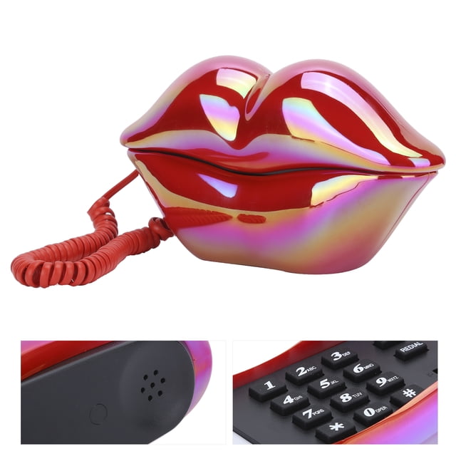 Teléfono de Electroplatacia de Colores Brillantes de forma Brillante, Teléfono de Moda, Unidad de Decretación Innovadora, Duradera para La Oficina en Casa