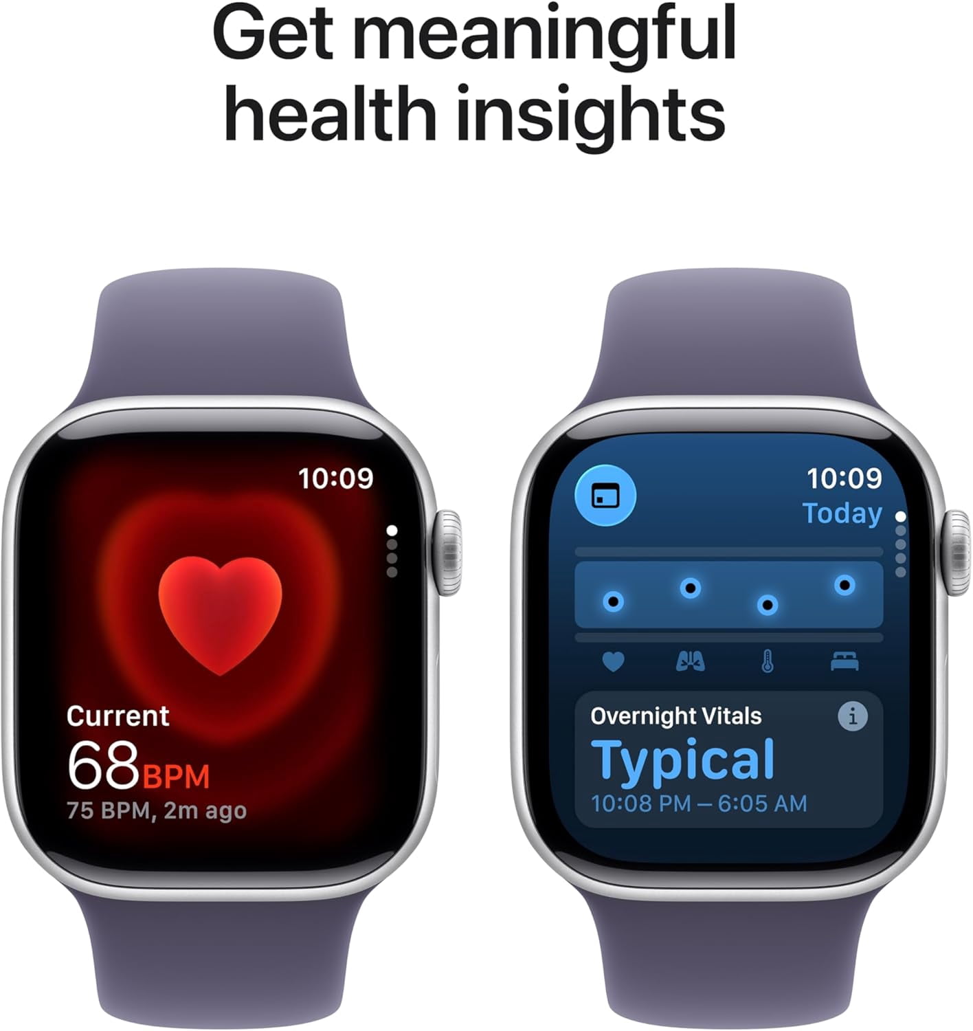 Apple Watch Series 11 (GPS) 42mm Silver Aluminum Case with Purple Fog Sport Band