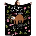 thumbnail image 2 of Sloth Blanket Super Soft Cozy Flannel Sloth Throw Blanket for Women Girls Adults Gifts 50"x40", 2 of 6