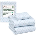 thumbnail image 6 of RUVANTI 100% Organic Cotton Sheets - Twin XL Sheet Sets - 3 Piece Percale Weave Bedding, Crisp, Cooling & Breathable, Soft & Durable, 16" Deep Pocket, Hotel Quality Sábanas - Circle Imprint, 6 of 7