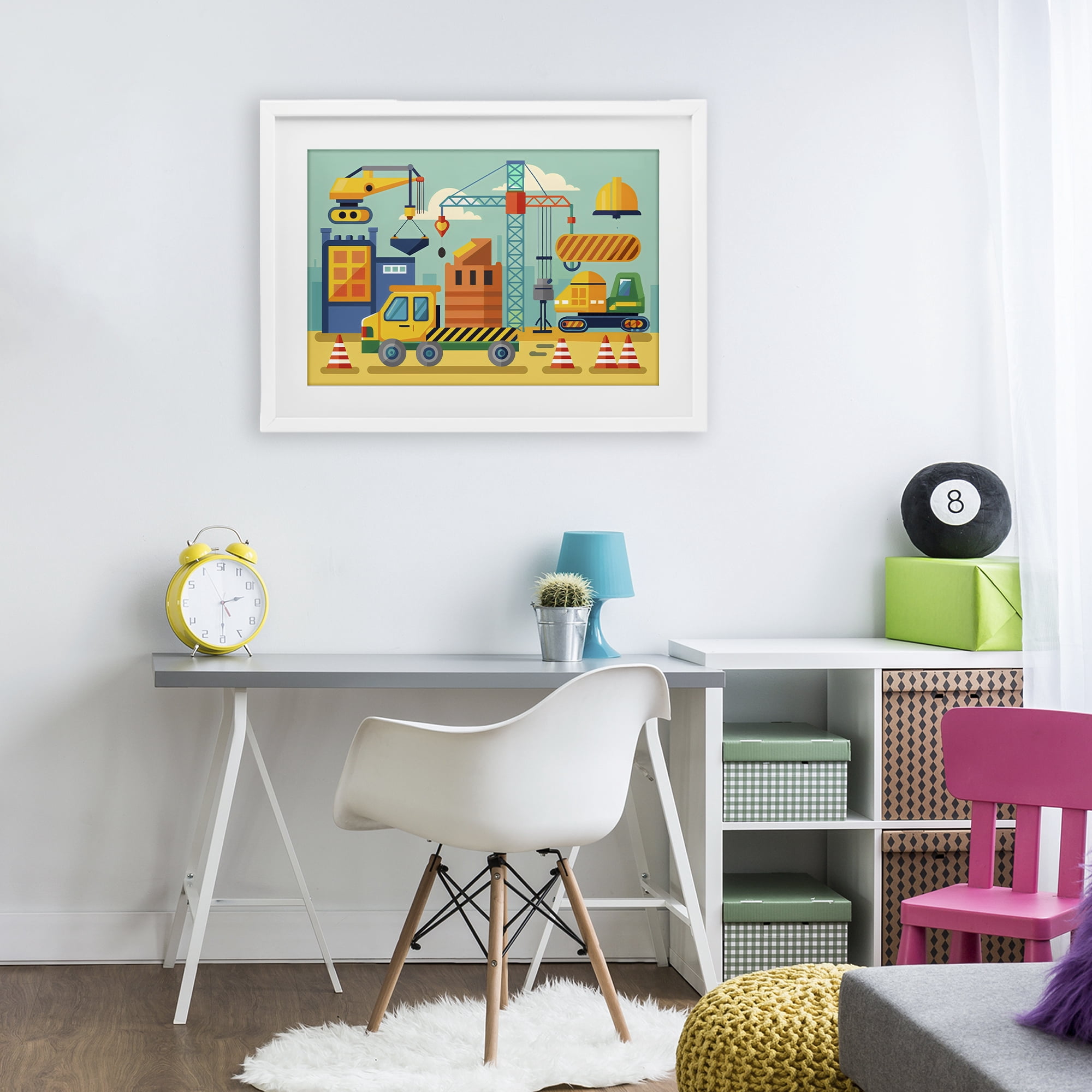 Stupell Industries Industrial Construction Site White Framed Print Under Glass, design by Creative Studio