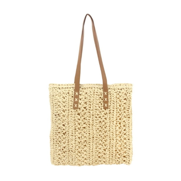Bolso de hombro para mujer, elegante bolso de viaje, gran capacidad, portátil, transpirable. Beige