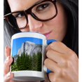 thumbnail image 2 of 3drose, Yosemite Half Dome with a Beautiful Blue Sky., 11oz Two-tone Blue Mug, 2 of 6