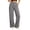 Gray, variant on KIHOUT Women High Waisted Straight Leg Pants with Double Layer 4 Way Stretch Elastic Waistband Side Pockets Solid Color Casual Workwear Trousers
