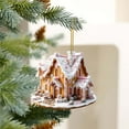 thumbnail image 4 of YIKA 5 PCS Christmas Snow House 2D Acrylic Pendant - Coffee Cup Themed Ornament For Car Interior Backpack Window Door & Christmas Tree Decor, Holiday Home Hanging Decoration B, 4 of 6