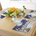 thumbnail image 3 of Ambesonne Christmas Place Mats Set of 4, Winter Sky Moon Star, Standard Size, Navy White, 3 of 5