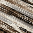 thumbnail image 3 of 2â€™ x 20â€™ Beige Rustic Strokes Runner Rug, 3 of 5